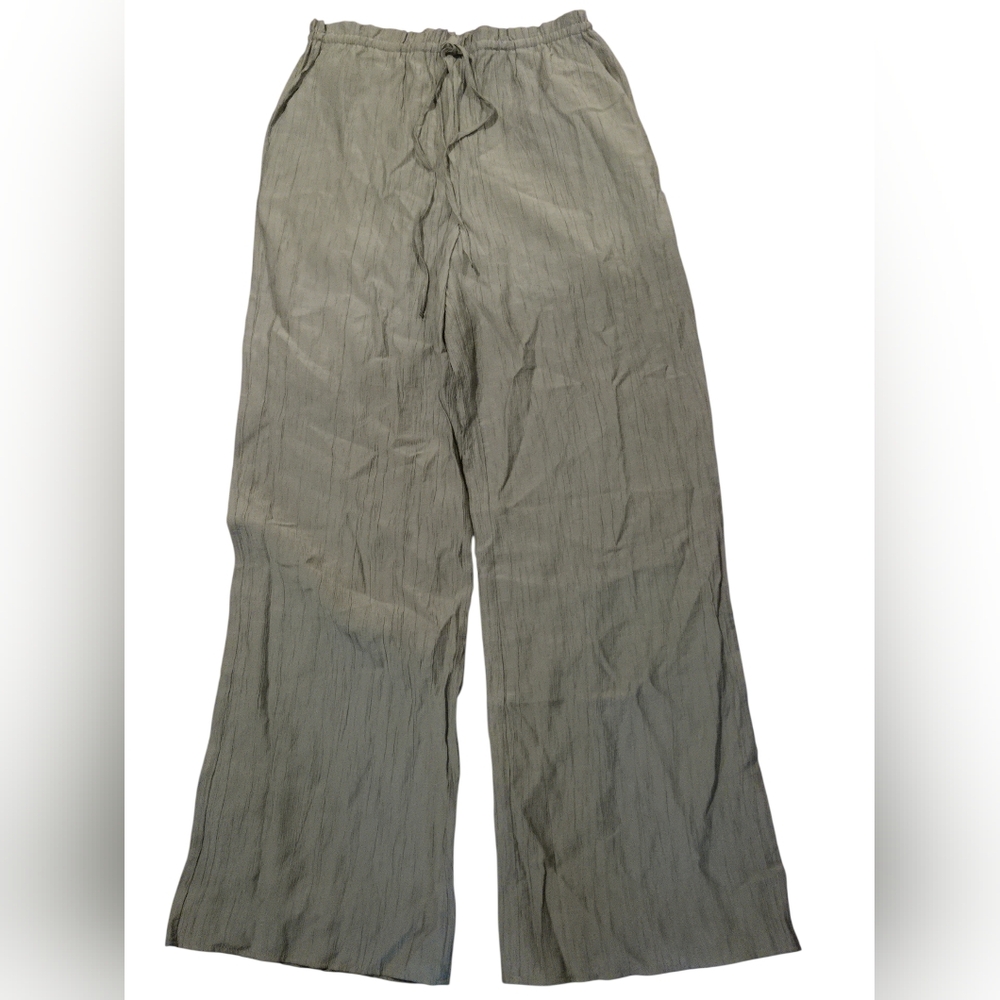Zara Womens Crinkled Linen Pants Size S